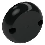 Dome Hemisphere 7 x 7 with 2 Pin Holes [Plain], Black