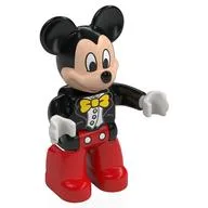 Duplo Figure Mickey Mouse with Black Jacket and Yellow Bow Tie - Red Trousers, Black