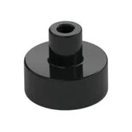 Tile Special Round 1 x 1 with Hollow Bar, Black