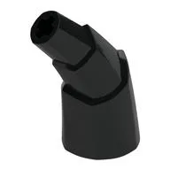 Animal Body Part, Horn Stacked 45 deg. with Axle Connectors, Black