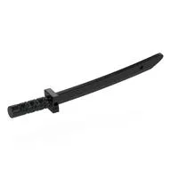 Weapon Sword / Katana / Shamshir with Capped Pommel [Square Guard], Black