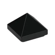 Brick Sloped 45° 1 x 1 x 2/3 Quadruple Convex [Pyramid], Black