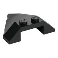 Brick Wedged, Sloped 4 x 4 Pointed, Black