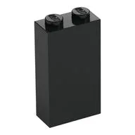Brick 1 x 2 x 3 with Bottom Stud Holder, Black