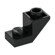 Brick Sloped Inverted 45° 2 x 1 with 2/3 Cutout, Black