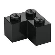 Brick 2 x 2 Corner, Black