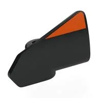 Technic Panel Fairing #8 3L Very Small Smooth, Side B with Orange Stripe Print, Black