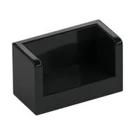 Panel 1 x 2 x 1 with Rounded Corners and 2 Sides, Black