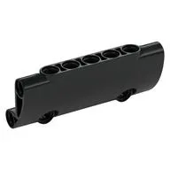 Technic Panel Curved 7 x 3 with 2 Pin Holes through Panel Surface, Black