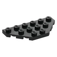 Wedge Plate 3 x 6 Cut Corners, Black