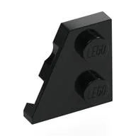 Wedge Plate 2 x 2 Left, Black