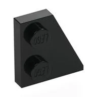Wedge Plate 2 x 2 Right, Black
