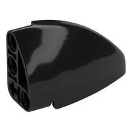 Technic Panel Round Corner 5 x 3 x 2 Left, Black