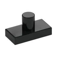 Tile Special 1 x 2 with Minifig Neck Pin, Black