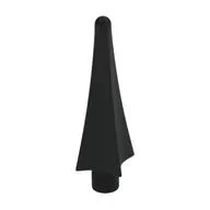 Weapon Spear Tip with Fins, Black