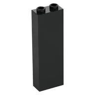 Brick 1 x 2 x 5 with Hollow Studs, Black