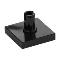 Tile Special 2 x 2 with Top Pin, Black