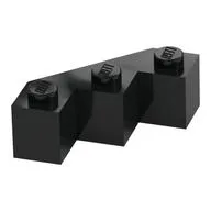 Brick Wedged 3 x 3 Facet, Black