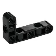 Technic Beam 3 x 5 L-Shape Thick with Alternating Holes, Black