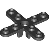 Propeller 4 Blade 5 Diameter with Rounded Ends, Open Hub, Black
