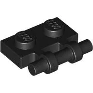 Plate Special 1 x 2 Side Handle [Free Ends], Black