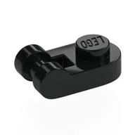 Plate Special 1 x 1 Rounded with Handle, Black