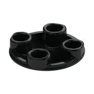 Plate Round 2 x 2 with Rounded Bottom [Boat Stud], Black