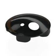 Plate Round 2 x 2 with Rounded Bottom with White Circles / Eye Print, Black