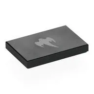 Tile 2 x 3 with Silver Ghost Print, Black