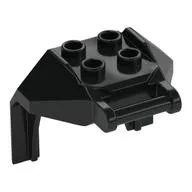 Plate Special, 2 x 2 Studs and Handle, Closed Ends (Mech Chest Plate / Armor), Black