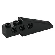 Technic Slope Long 1 x 6 with 3 Pin Holes, Black