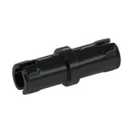 Technic Pin with Friction Ridges Lengthwise and Center Slots, Black