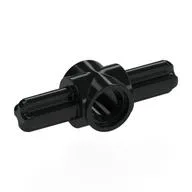 Technic Pin Connector Hub with 2 Axles, Black