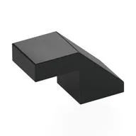 Brick Sloped 45° 2 x 1 with 2/3 Inverted Cutout and no stud, Black