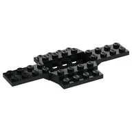 Vehicle Base 6 x 12 x 3/4 with 4 x 2 Recessed Center with Smooth Underside, Black