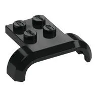 Wheel Arch, Mudguard 3 x 4 with 2 x 2 Plate, Black