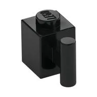 Brick Special 1 x 1 with Handle, Black