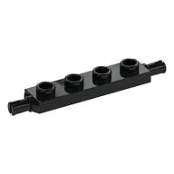 Plate Special 1 x 4 with Wheels Holder, Black