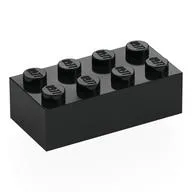 Brick 2 x 4, Black