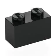 Brick 1 x 2, Black