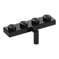 Plate Special 1 x 4 with Bar Down, Black
