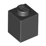 Brick 1 x 1, Black