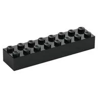 Brick 2 x 8, Black