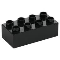 Duplo Brick 2 x 4, Black