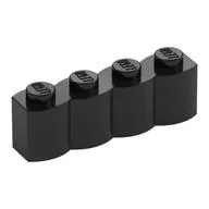 Brick Special 1 x 4 Palisade [aka Log], Black