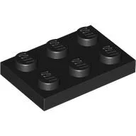 Plate 2 x 3, Black