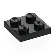 Plate 2 x 2, Black