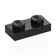 Plate 1 x 2, Black
