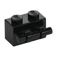 Brick Special 1 x 2 with Handle, Black