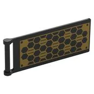 Flag 7 x 3 with Rod and Gold Solar Panel Print, Black